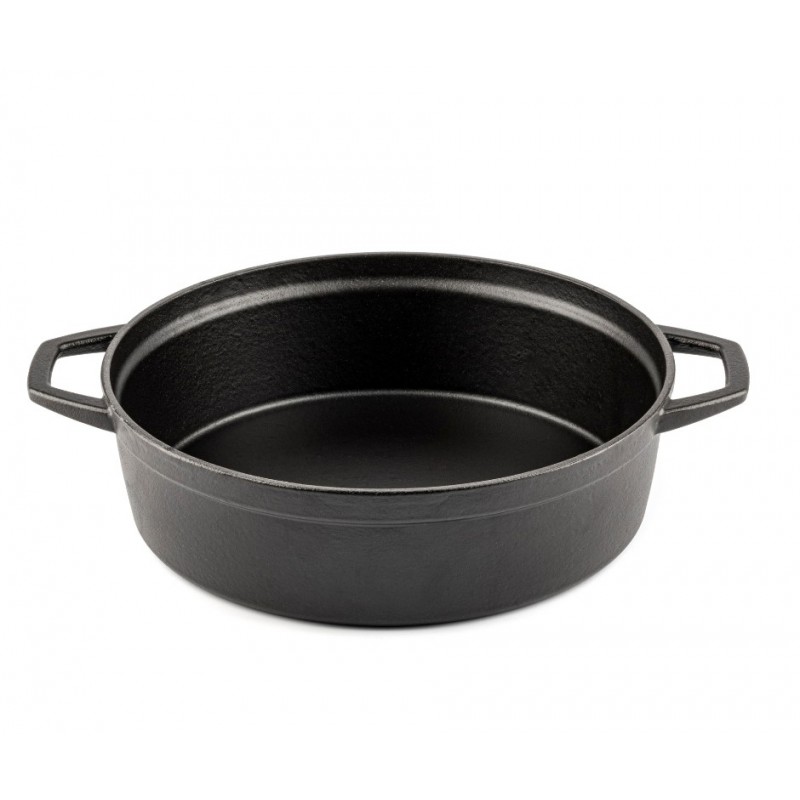 Płytki garnek żeliwny Hosse, Black Onyx, Ф28 - 